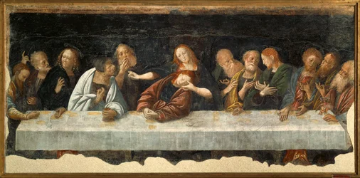 Italia, Vercelli, pintura de La Última Cena
