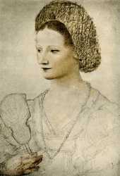 Retrato de una mujer desconocida con un abanico