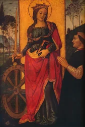 Santa Catalina de Alejandría con un donante, c. 1480