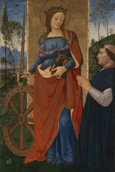Santa Catalina de Alejandría con un donante, c. 1480