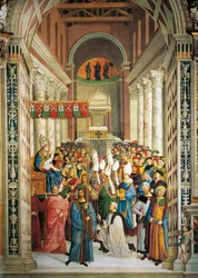 Coronación del Papa Pío II (detalle)
