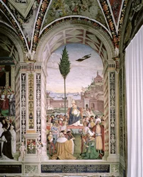 El Papa Pío II (1405-64), en Ancona, bendice la flota a punto de partir hacia Tierra Santa el 15 de agosto de 1464