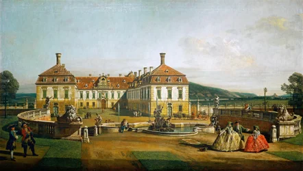 El palacio imperial de Schlosshof, lado del patio de honor