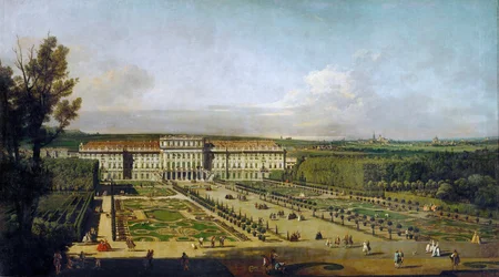 Palacio de Schönbrunn visto desde los jardines, entre 1758 y 1761