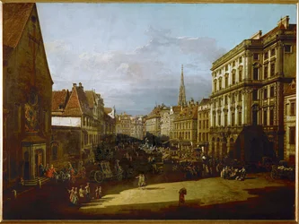 El Mehlmarkt de Viena, Austria (óleo sobre lienzo)
