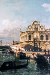 El Río dei Mendicanti y la Escuela de San Marcos (óleo sobre lienzo)
