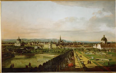 Viena vista desde el Belvedere ... (óleo sobre lienzo)
