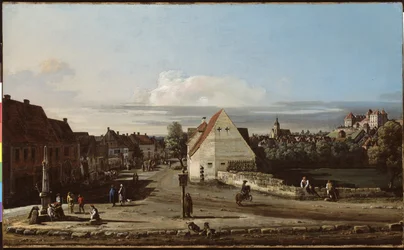 Vista de Pirna con la fortaleza de Sonnenstein