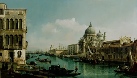 Vista del Gran Canal y la Punta della Dogana, ca 1743