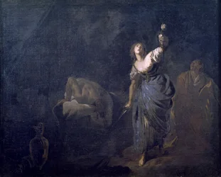 Judith con la cabeza de Holofernes de Bernardo Cavallino (1616-1622-1654-1656), óleo sobre lienzo