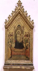 Madonna y Niño Entonizados con San Pedro y San Pablo y Ángeles