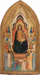 Madonna y el Niño con santos y ángeles