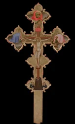 Cruz portátil de doble cara verso, 1335-1340
