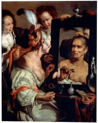 Vieja Coqueta Vanitas, después de 1630