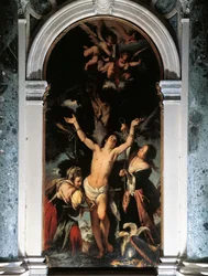 San Sebastián curado por las santas mujeres