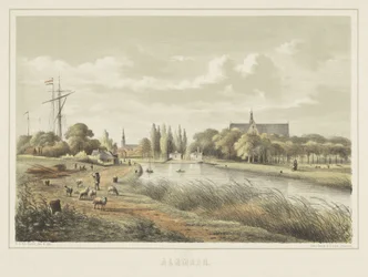 Vista de un río cerca de Alkmaar