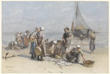 Las pescadoras en la playa de Scheveningen
Las pescadoras en la playa de Scheveningen