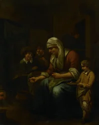 Mujer haciendo tortitas