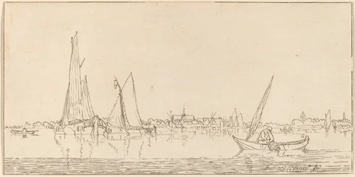 Río con ciudad, 1775