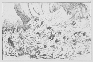 Divina Comedia de Dante, Infierno, lámina V (litografía)