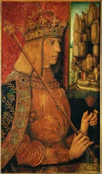 Emperador Maximiliano I (pintura sobre madera)