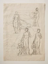Venus y Cupido. Las flechas de Cupido forjadas en la fragua de Vulcano