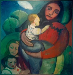 Madre con hijos