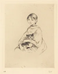 Niña con gato, 1888-1890