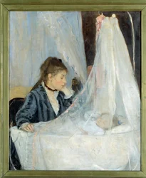 La cuna (representación de la hermana del artista, Edma, cuidando el sueño de su hija Blanche)