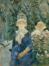 Mujer en un jardín, 1882-83