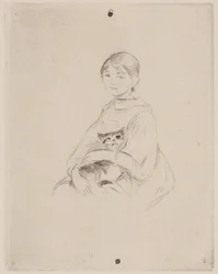 Niña con gato (Julie Manet)