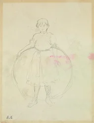 Niña joven con un aro, 1888