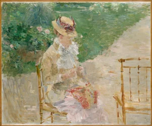 Joven Mujer Tejiendo, c.1883