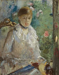 Joven sentada frente a una ventana, llamada Verano, 1879
