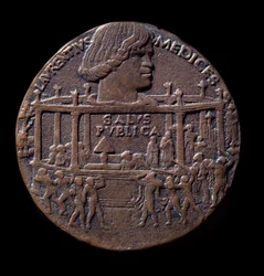 Medalla de bronce sobre la conspiración de los Pazzi (1478)