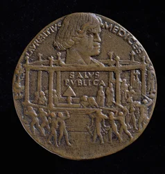 Medalla con la cabeza de Lorenzo De