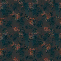 Burnt Umber Floral, 2015 (patrón de repetición ilustrativo)