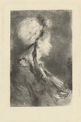 La Esposa del Artista de Perfil Mirando a la Derecha, c. 1880