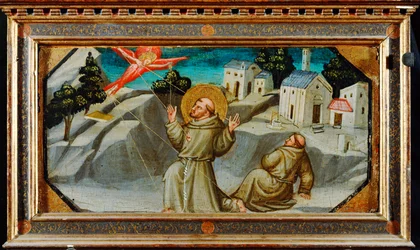 San Francisco de Asís recibe los estigmas (pintura sobre lienzo)
