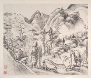 Paisajes, fechado en 1814 (álbum de ocho hojas; tinta sobre papel)