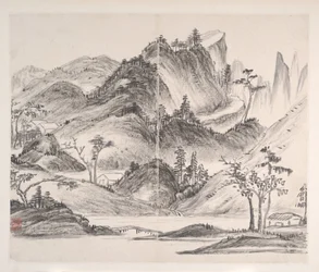 Paisajes, fechado en 1814 (álbum de ocho hojas; tinta sobre papel)