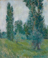 Francés: Paisaje de álamos en Giverny