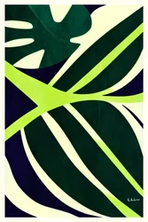 Hojas tropicales abstractas