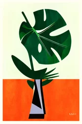 Hoja de monstera de mediados de siglo