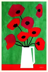 Amapolas de un rojo intenso
