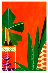Plantas tropicales de colores vivos