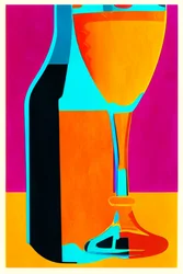 Botella de vino con diseño llamativo