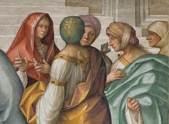 Nave central, segundo tramo norte, Matrimonio de la Virgen, Boccaccio Boccaccino 1514-15 (detalle)