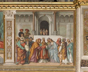 Nave central, segundo tramo norte, Matrimonio de la Virgen, Boccaccio Boccaccino 1514-15
