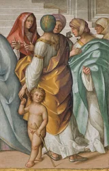 Nave central, Segundo tramo norte, Matrimonio de la Virgen, Boccaccio Boccaccino 1514-15, (detalle)